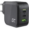 Green-Cell USB-Ladegerät PowerGaN CHARGC08, 3,25A, 65W, Schwarz, 2x USB C, 1x USB A, 3 Port