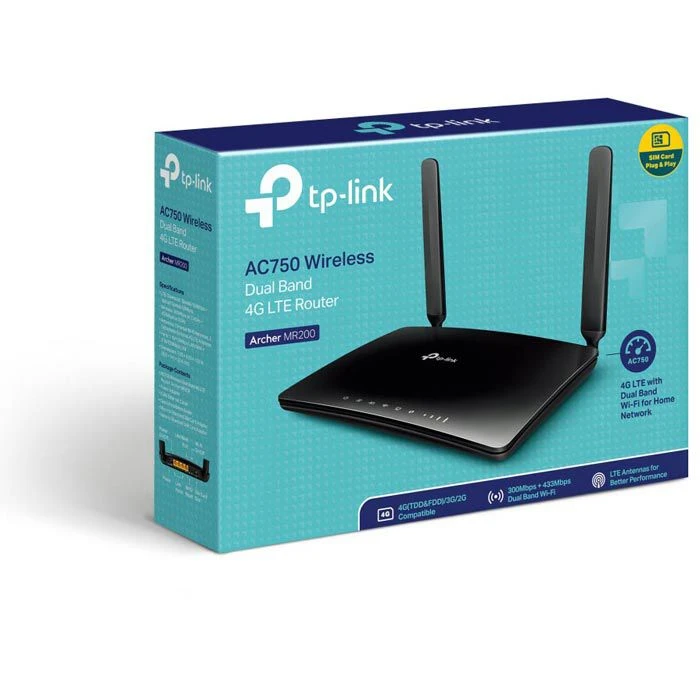 TP-Link WLAN-Router Archer MR200 4G LTE, 150 MBit/s LTE, 733 Mbit/s WLAN, 4G / LTE Hotspot 4 TP-Link WLAN-Router Archer MR200 4G LTE, 150 MBit/s LTE, 733 Mbit/s WLAN, 4G / LTE Hotspot – Bild 4