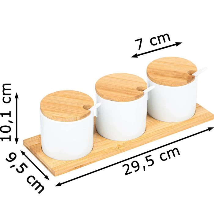 Böttcher-AG Gewürzständer, Mit 3 Gewürzgläsern, Braun 2 Böttcher-AG Gewürzständer, Mit 3 Gewürzgläsern, Braun – Bild 2