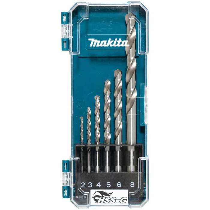 Makita Bohrer D-75742 HSS G, 6-teiliges Set, Metallbohrer 1 Makita Bohrer D-75742 HSS G, 6-teiliges Set, Metallbohrer