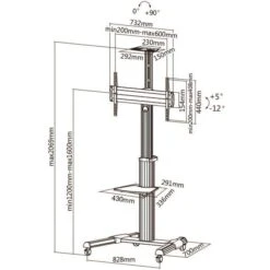 MyWall TV-Ständer HP101L, Silber, Schwarz, TV-Standfuß,37-70 Zoll, Mit Zwischenboden & Rollen -Angebote HausGlanz Store 8fb4ed5110ebf9b6dcb659298f318dd202515046 tv staender mywall hp101l silber schwarz