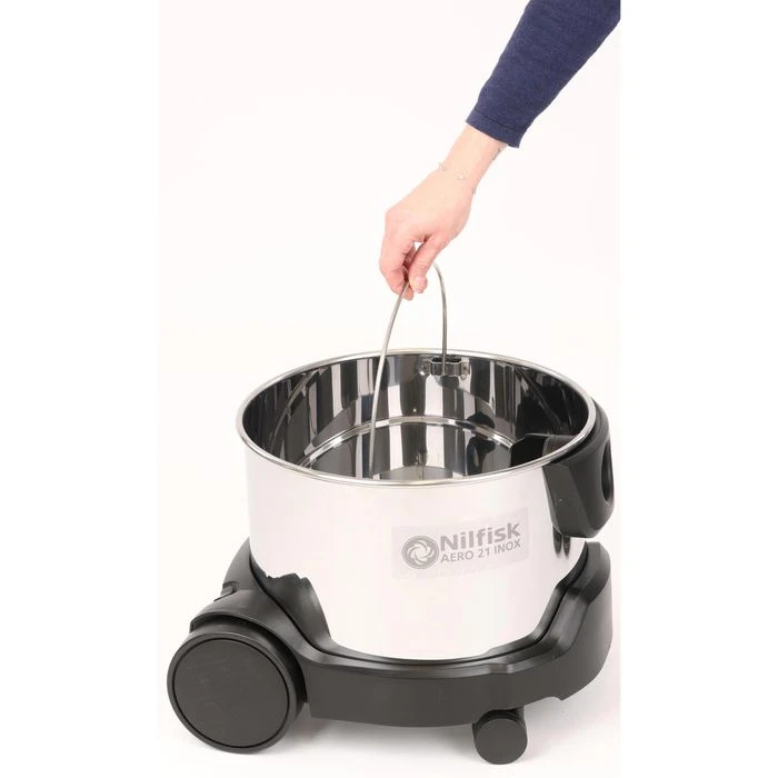 Nilfisk Nass-Trockensauger Aero 21-21 PC Inox, 20 Liter, 1250 Watt, Edelstahlbehälter 3 Nilfisk Nass-Trockensauger Aero 21-21 PC Inox, 20 Liter, 1250 Watt, Edelstahlbehälter – Bild 3