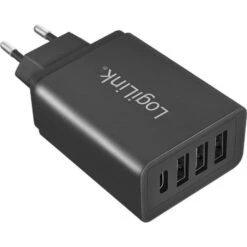 LogiLink USB-Ladegerät PA0221, 27W, 3A, Schwarz, 1x USB C, 3x USB A, 4 Port -Angebote HausGlanz Store 909ac8de82cc5c9e97ab3a8524e4674ddf097a3d usb ladegeraet logilink pa0221 27w 3a