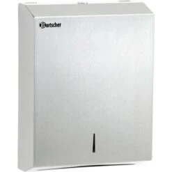 Bartscher Handtuchspender 850006, Metall, Für 400 Falthandtücher, Silber