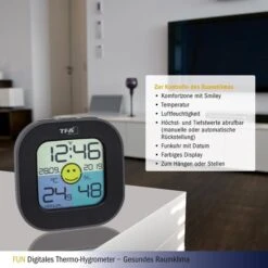 TFA Thermo-Hygrometer 30.5050.01 Innen, Digital, Schwarz -Angebote HausGlanz Store 9511dc3e9754e41e6e03c758ebc5a4c5b6ab3e2a thermo hygrometer tfa 30.5050.01 innen