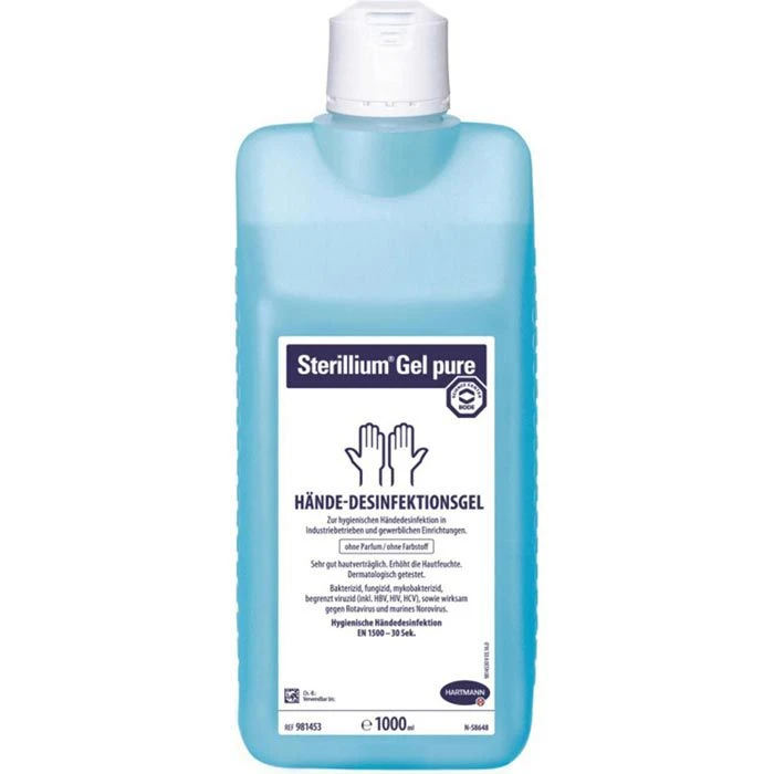 Sterillium Desinfektionsmittel Gel Pure, 9814530, Für Eurospender, 1000ml 1 Sterillium Desinfektionsmittel Gel Pure, 9814530, Für Eurospender, 1000ml