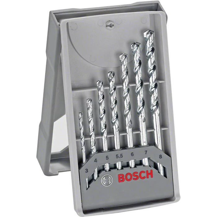 Bosch Bohrer CYL-1, 2607017035, 7-teiliges Set, 3-8 Mm, Stein, Für Schlagbohrer 1 Bosch Bohrer CYL-1, 2607017035, 7-teiliges Set, 3-8 Mm, Stein, Für Schlagbohrer