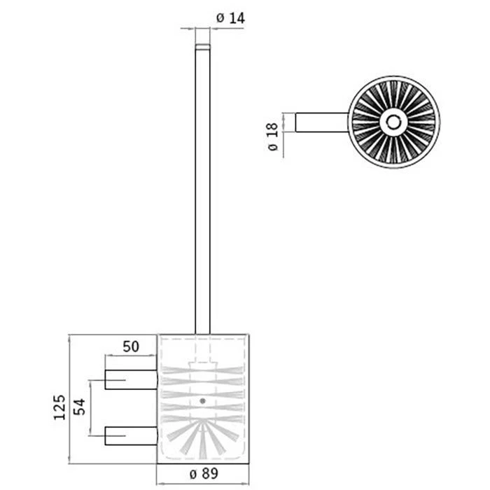 CWS WC-Bürste ObjectLine C707300, Silber, Bürstenhalter Aus Edelstahl, Zur Wandmontage 2 CWS WC-Bürste ObjectLine C707300, Silber, Bürstenhalter Aus Edelstahl, Zur Wandmontage – Bild 2