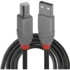 Lindy USB-Kabel 36675 Anthra Line, USB 2.0, 5 M, Anschlusskabel, A Stecker / B Stecker