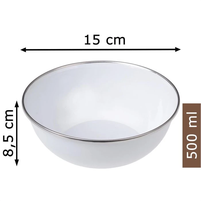 Gräwe Müslischale 730.SCH.C1, Stahlbelech Emailliert, Weiß, 15cm, Set, 4 Stück 2 Gräwe Müslischale 730.SCH.C1, Stahlbelech Emailliert, Weiß, 15cm, Set, 4 Stück – Bild 2