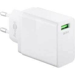 Goobay USB-Ladegerät 44955 QC3.0, 18W, 3A, Weiß, 1x USB A, 1 Port