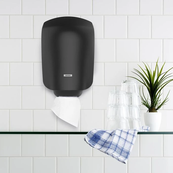 Katrin Handtuchspender Inclusive Centerfeed M, 92124, Kunststoff, Für Rollenhandtücher, Schwarz 2 Katrin Handtuchspender Inclusive Centerfeed M, 92124, Kunststoff, Für Rollenhandtücher, Schwarz – Bild 2