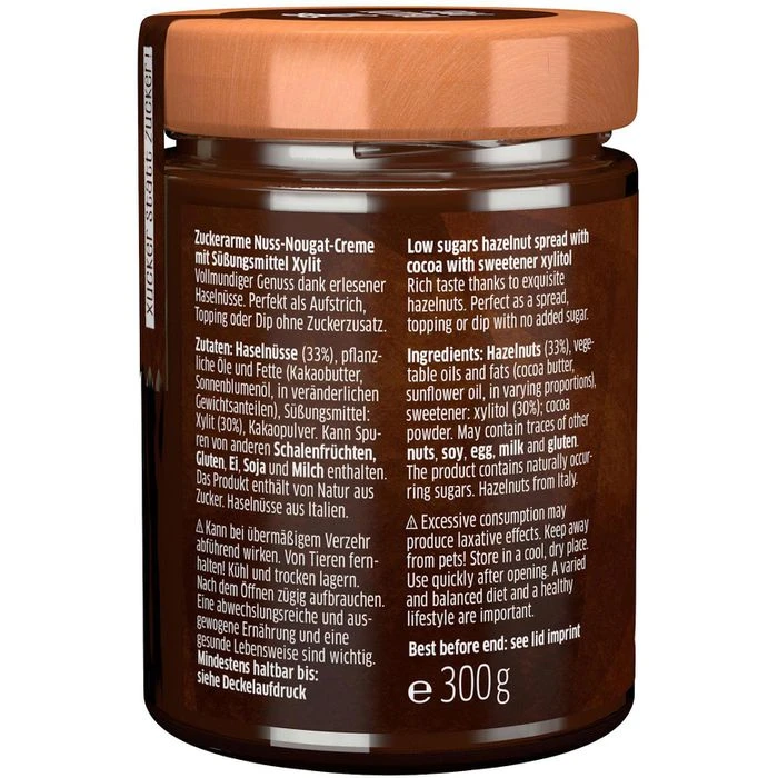 Brotaufstrich Xucker Nuss-Nougat-Creme Mit Xylit Ohne Palmöl, 300g 3 Brotaufstrich Xucker Nuss-Nougat-Creme Mit Xylit Ohne Palmöl, 300g – Bild 3
