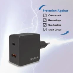 LogiLink USB-Ladegerät PA0220, 18W, 3A, Schwarz, 1x USB C, 1x USB A, 2 Port 11 LogiLink USB-Ladegerät PA0220, 18W, 3A, Schwarz, 1x USB C, 1x USB A, 2 Port -Angebote HausGlanz Store 9c6a940fc87b522926c7387ae9acaf85cb09495a usb ladegeraet logilink pa0220 18w 3a