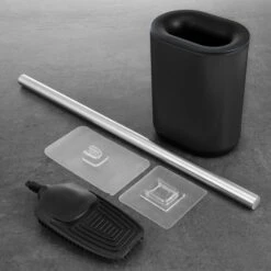 Bremermann WC-Bürste WC-Garnitur Barbena, Schwarz, Bürstenhalter Aus Edelstahl, Zur Wandmontage -Angebote HausGlanz Store 9dab30ca5942f8bf7bb58147183af0b65ce5bbac wc buerste bremermann wc garnitur barbena schwarz