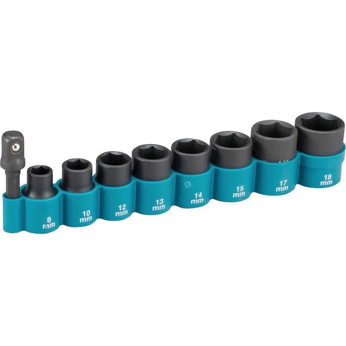 Makita Steckschlüssel B-54651, 9-teilig, 8-18mm Schlüsselweite - 33mm Länge, 3/8Zoll 1 Makita Steckschlüssel B-54651, 9-teilig, 8-18mm Schlüsselweite - 33mm Länge, 3/8Zoll