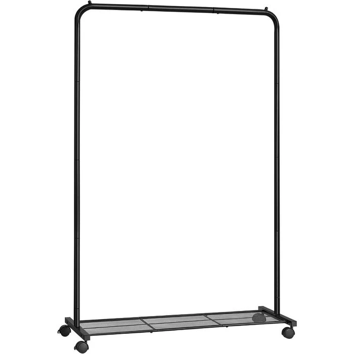 Songmics Garderobenständer HSR25BK, Bis 40 Kg, Mit Rollen & Ablage, Metall, Schwarz 1 Songmics Garderobenständer HSR25BK, Bis 40 Kg, Mit Rollen & Ablage, Metall, Schwarz