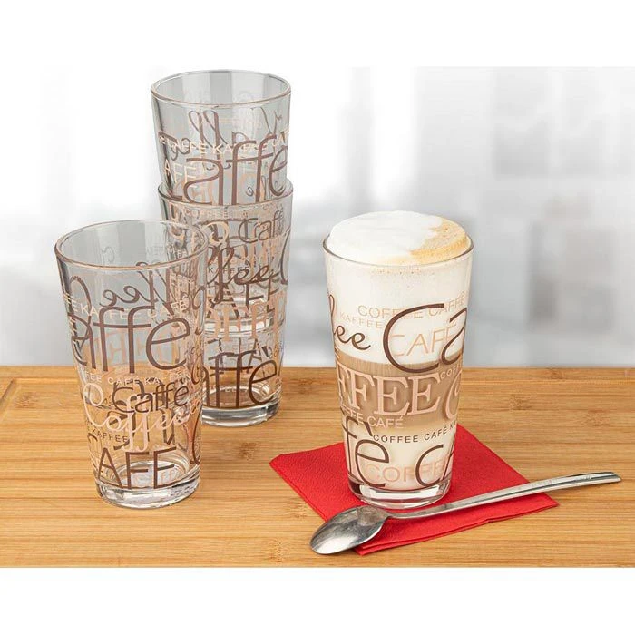 Van-Well Kaffeegläser Coffee Dekor, Latte Macchiato Gläser, 390ml, 12 Stück 4 Van-Well Kaffeegläser Coffee Dekor, Latte Macchiato Gläser, 390ml, 12 Stück – Bild 4