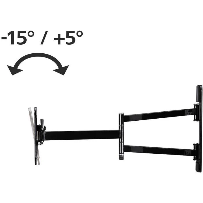 Hama TV-Wandhalterung 108732 Fullmotion, Schwarz, Ultralang, Neigbar, Schwenkbar, 19-48 Zoll 2 Hama TV-Wandhalterung 108732 Fullmotion, Schwarz, Ultralang, Neigbar, Schwenkbar, 19-48 Zoll – Bild 2