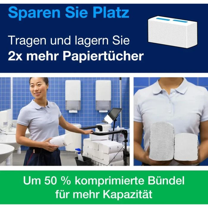 Tork Papierhandtücher PeakServe Endlos 100585 H5, 1-lagig, Interfold-Falz, 20,1 X 22,5cm, 4920 Stück 2 Tork Papierhandtücher PeakServe Endlos 100585 H5, 1-lagig, Interfold-Falz, 20,1 X 22,5cm, 4920 Stück – Bild 2