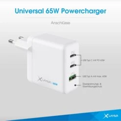 XLayer USB-Ladegerät 219587 GaN 65W, 5A, Weiß, 2x USB C, 1x USB A, 3 Port 6 XLayer USB-Ladegerät 219587 GaN 65W, 5A, Weiß, 2x USB C, 1x USB A, 3 Port -Angebote HausGlanz Store a2bfe4c0030a35fc764a7bd69d6db348fe5efae2 usb ladegeraet xlayer 219587 gan 65w 5a