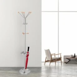 Kerkmann Garderobenständer TK2, 6068, Mit 10 Haken, Metall, Silber -Angebote HausGlanz Store a31f8e8fab9c143598b72fece4e79b363f08b1f6 garderobenstaender kerkmann tk2 6068