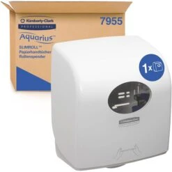 Kimberly Clark Kimberly-Clark Handtuchspender Aquarius Slimroll, 7955, Kunststoff, Für Rollenhandtücher, Weiß -Angebote HausGlanz Store a42ac5faf68b4db217c0fe2479618df44144837a handtuchspender kimberly clark aquarius slimroll