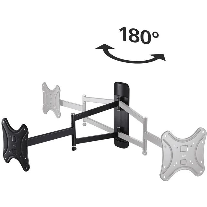 Hama TV-Wandhalterung 108732 Fullmotion, Schwarz, Ultralang, Neigbar, Schwenkbar, 19-48 Zoll 3 Hama TV-Wandhalterung 108732 Fullmotion, Schwarz, Ultralang, Neigbar, Schwenkbar, 19-48 Zoll – Bild 3