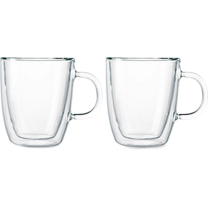 Bodum Kaffeegläser Bistro Tassen 10604-10, Doppelwandig, Mit Henkel, 300ml, 2 Stück 1 Bodum Kaffeegläser Bistro Tassen 10604-10, Doppelwandig, Mit Henkel, 300ml, 2 Stück