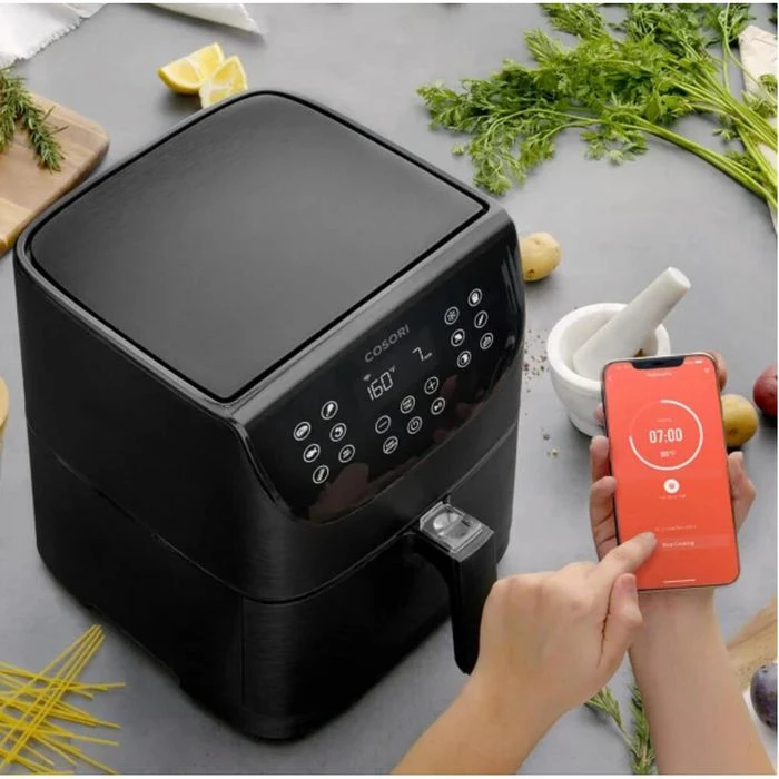 Cosori Fritteuse Smart WiFi XXL, CS158-AF-RXB, 1700 W, Heißluftfritteuse, Mit App, Für 5,5 Liter 2 Cosori Fritteuse Smart WiFi XXL, CS158-AF-RXB, 1700 W, Heißluftfritteuse, Mit App, Für 5,5 Liter – Bild 2