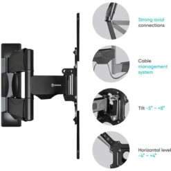 Onkron TV-Wandhalterung M4-BLK, Schwarz, Neigbar, Schwenkbar, 32-55 Zoll 10 Onkron TV-Wandhalterung M4-BLK, Schwarz, Neigbar, Schwenkbar, 32-55 Zoll -Angebote HausGlanz Store aaf62c8d8e0458571e6d846a9ca4037dfd803b89 tv wandhalterung onkron m4 blk schwarz