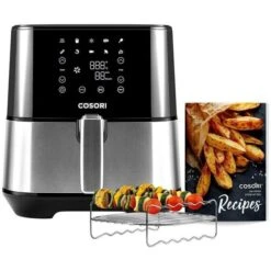 Cosori Fritteuse XXL, CP258-AF-DEU, 1700 W, Heißluftfritteuse, Dörrfunktion, 5,5 Liter -Angebote HausGlanz Store ac3b8768cdde9f8fa19eb6f0b8682cad45d4035b fritteuse cosori xxl cp258 af deu
