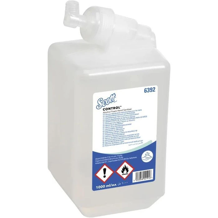 Scott Desinfektionsmittel Handdesinfektionsschaum, 6392, Händedesinfektion, Alkoholisch, 1 Liter 1 Scott Desinfektionsmittel Handdesinfektionsschaum, 6392, Händedesinfektion, Alkoholisch, 1 Liter