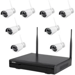 Inkovideo IP-Kamera Inko-8-2M WLAN Outdoor Set, 2 MP, 8 Kameras Inkl. NVR