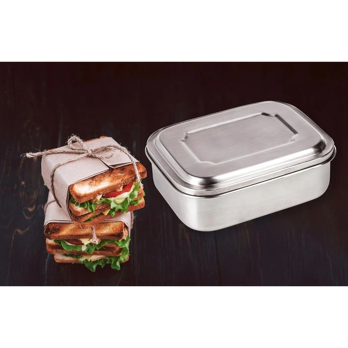 Böttcher-AG Lunchbox Edelstahl, Brotdose, 17,2 X 6 X 13,4cm 2 Böttcher-AG Lunchbox Edelstahl, Brotdose, 17,2 X 6 X 13,4cm – Bild 2