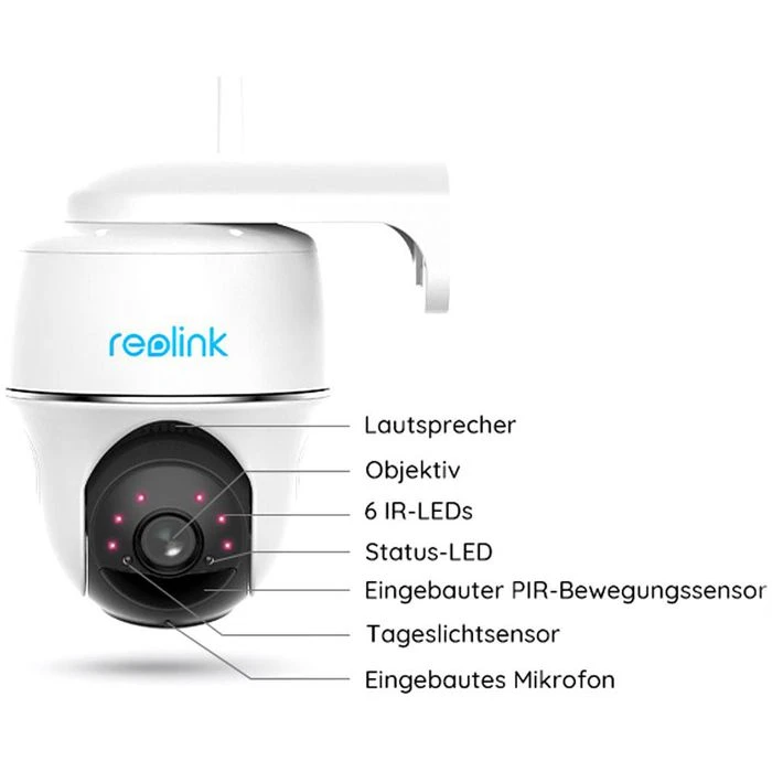 Reolink IP-Kamera PT Plus WLAN Outdoor, 4 MP, Schwenken Neigen, PIR, Akku, Inkl. 64 GB SD 4 Reolink IP-Kamera PT Plus WLAN Outdoor, 4 MP, Schwenken Neigen, PIR, Akku, Inkl. 64 GB SD – Bild 4