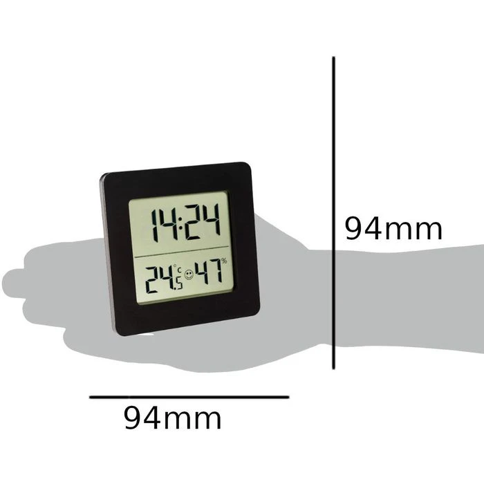 TFA Thermo-Hygrometer 30.5038.54 Innen, Digital, Silber 2 TFA Thermo-Hygrometer 30.5038.54 Innen, Digital, Silber – Bild 2