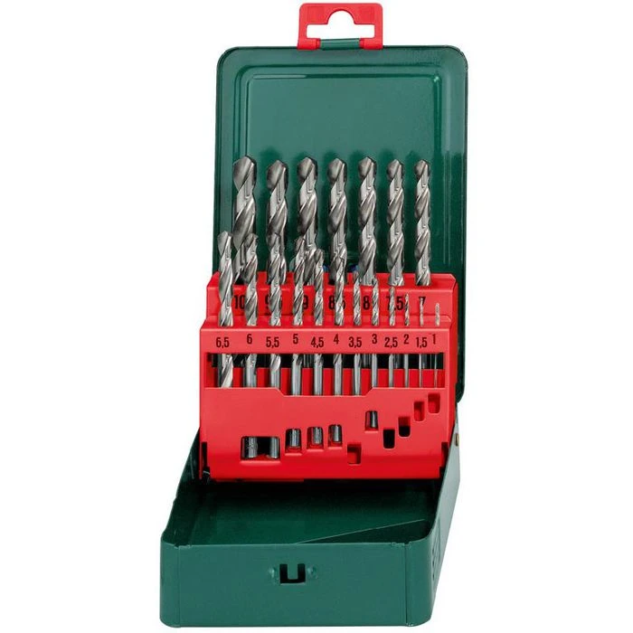 Metabo Bohrer HSS-G-Bohrerkassette SP, 627153000, 19-teiliges Set, HSS-G DIN 338 Metallbohrer 1 Metabo Bohrer HSS-G-Bohrerkassette SP, 627153000, 19-teiliges Set, HSS-G DIN 338 Metallbohrer