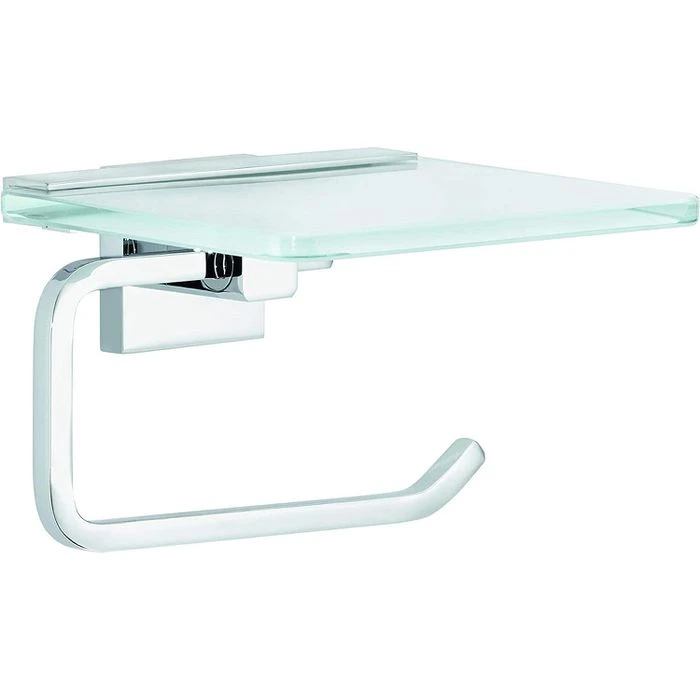 Tesa Toilettenpapierspender Deluxxe Mit Ablage, Ohne Bohren, Metall, Für 1 Kleinrolle, Silber 1 Tesa Toilettenpapierspender Deluxxe Mit Ablage, Ohne Bohren, Metall, Für 1 Kleinrolle, Silber