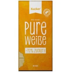 Xucker Tafelschokolade Pure Weiße, Mit Süßungsmittel Xylit, 80g
