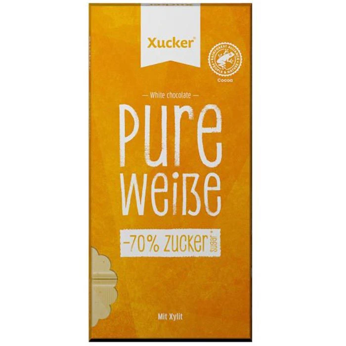 Xucker Tafelschokolade Pure Weiße, Mit Süßungsmittel Xylit, 80g 1 Xucker Tafelschokolade Pure Weiße, Mit Süßungsmittel Xylit, 80g