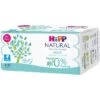 HiPP Feuchttücher Babysanft, 144 Tücher, Natural Aqua, Unparfümiert, Je 48 Stück, 3 Pack