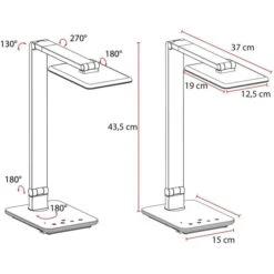 FeinTech Schreibtischlampe LTL00100 LED, Dimmbar, USB, Standfuß -Angebote HausGlanz Store b84e42e13f73abd2f06015bffba60f71bd2039ee schreibtischlampe feintech ltl00100 led