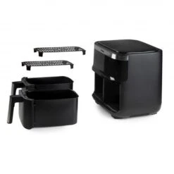 Domo Fritteuse Deli-Fryer Double Fry Zone, DO576FR, Heißluftfritteuse, 2 Backzonen, Für 2x 4 Liter -Angebote HausGlanz Store b8aeb9cf344130a5a12ac984e23ff6a01608a5b3 fritteuse domo deli fryer double fry zone do576fr