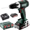 Metabo Akku-Bohrschrauber BS 18 LT Compact, 18V / 2,0Ah, Mit 2 Akkus Und Koffer