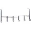 Zeller Kleiderhaken 13897, Für Die Tür, Silber, Metall Verchromt, 6 Haken