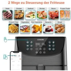 Cosori Fritteuse Smart WiFi XXL, CS158-AF-RXB, 1700 W, Heißluftfritteuse, Mit App, Für 5,5 Liter 12 Cosori Fritteuse Smart WiFi XXL, CS158-AF-RXB, 1700 W, Heißluftfritteuse, Mit App, Für 5,5 Liter -Angebote HausGlanz Store bb005547fbce13310927b7b81f904157152eecee fritteuse cosori smart wifi xxl cs158 af rxb