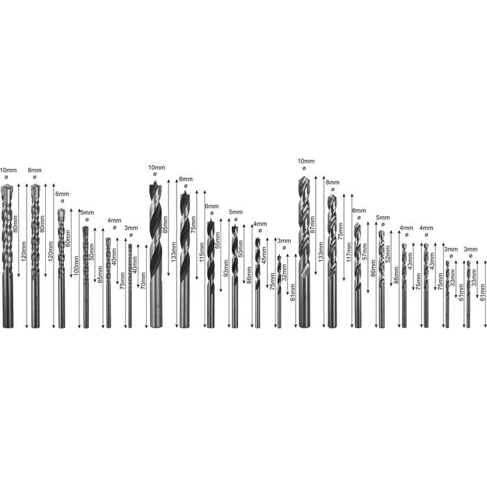 Metabo Bohrer Bohrersortiment 626729000, 20-teiliges Set, Metall, Holz, Steinbohrer 2 Metabo Bohrer Bohrersortiment 626729000, 20-teiliges Set, Metall, Holz, Steinbohrer – Bild 2