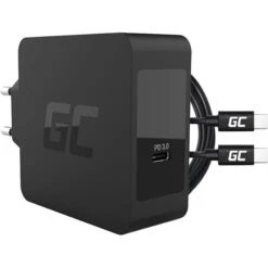 Green-Cell USB-Ladegerät Charger, CHAR09, 60W, 3A, Schwarz, 1x USB C, 1 Port, Mit USB-C Kabel