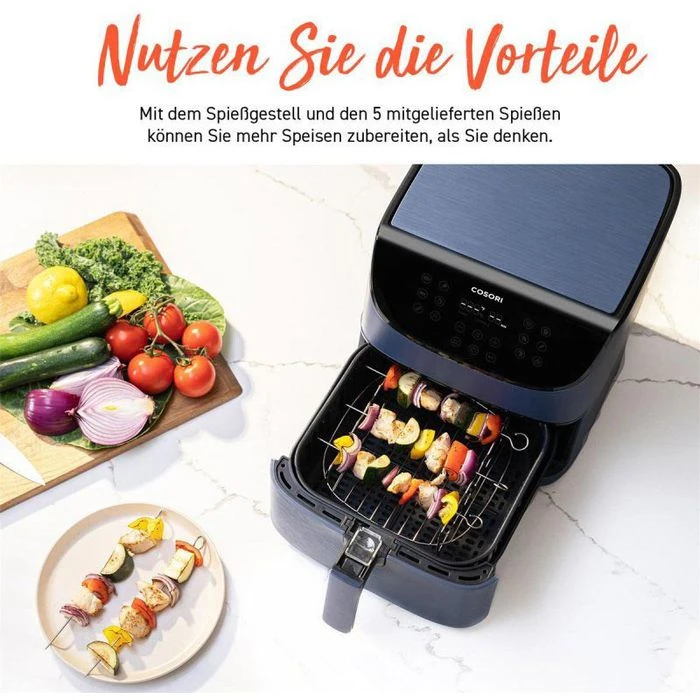 Cosori Fritteuse Premium XXL, CP158-AF-RXL, 1700 W, Heißluftfritteuse, Ohne Öl, Für 5,5 Liter 2 Cosori Fritteuse Premium XXL, CP158-AF-RXL, 1700 W, Heißluftfritteuse, Ohne Öl, Für 5,5 Liter – Bild 2